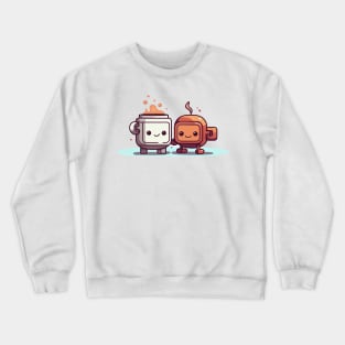 two cutes cups of coffee Crewneck Sweatshirt